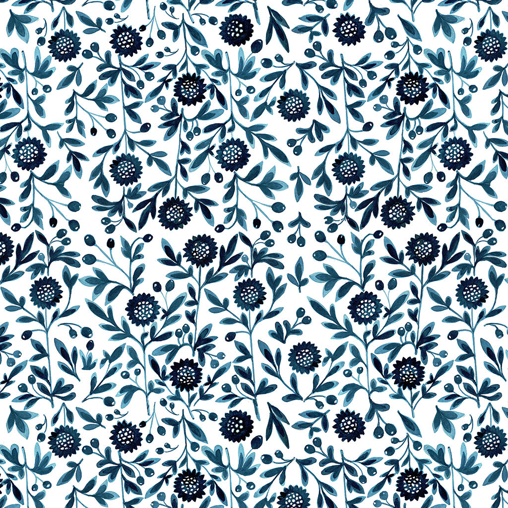 Tea towel *My Blue Flowers