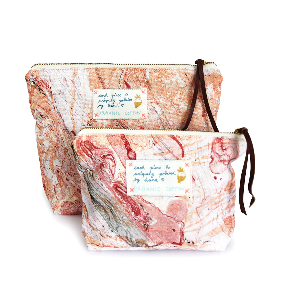 *Marble* Organic Cotton Pouch - Lili Pepper