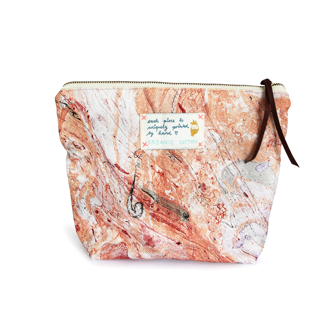 *Marble* Organic Cotton Pouch - Lili Pepper