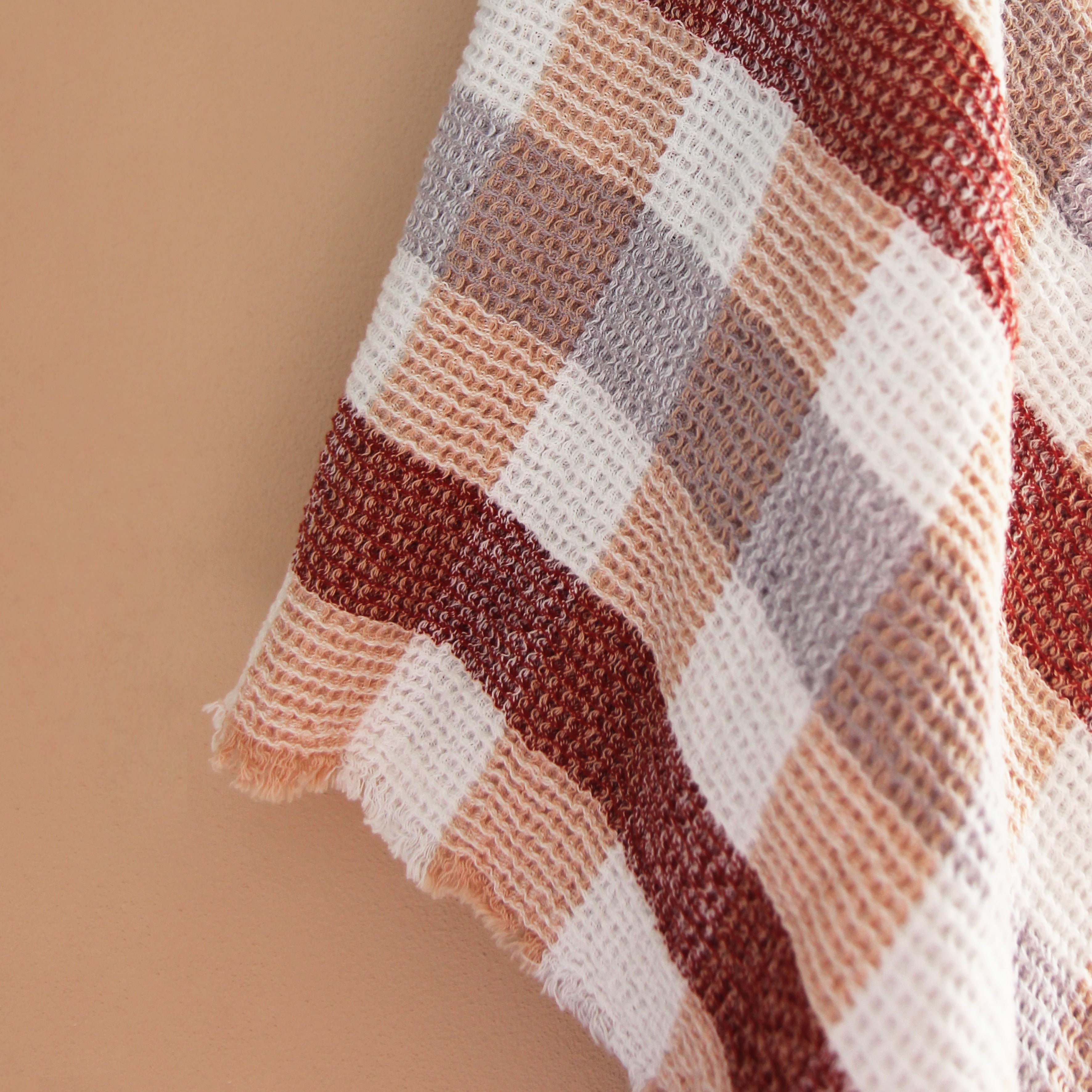 Waffle Face Towel *Rose check