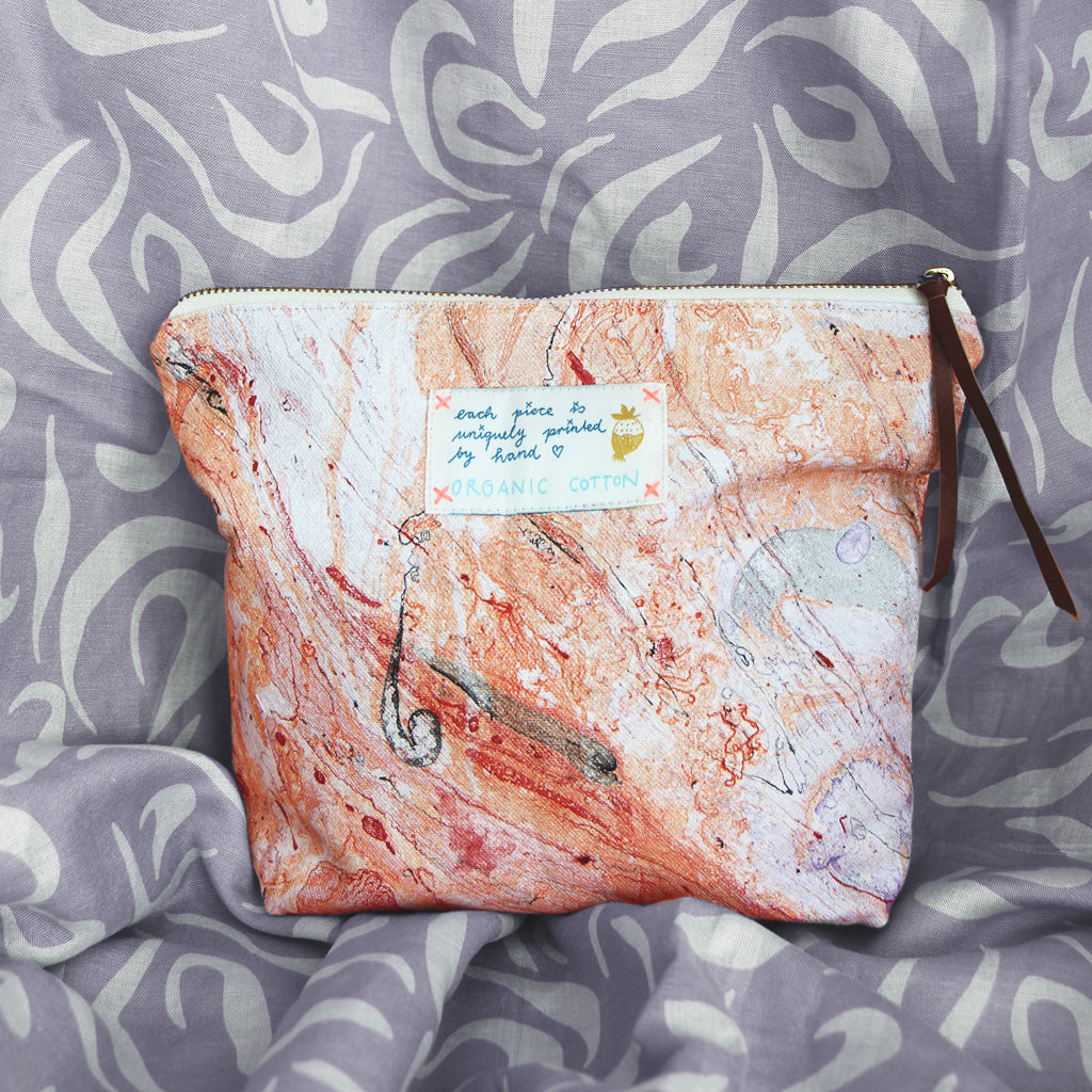 *Marble* Organic Cotton Pouch - Lili Pepper