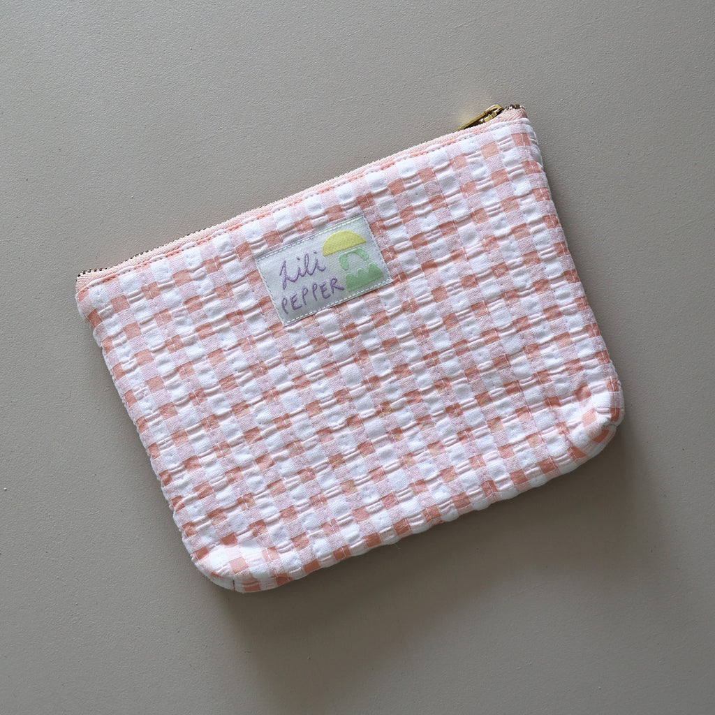 Quilted Pouch *Check Rose