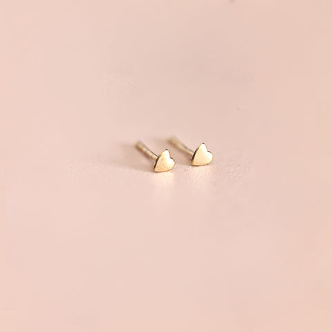 Earstud Heart gold plated