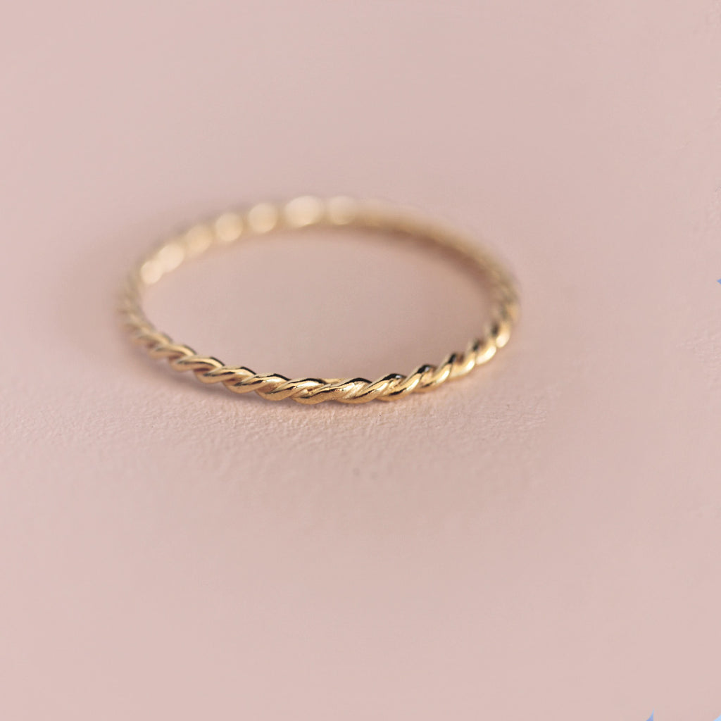 Twisted Ring gold plated