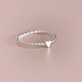 Twisted Ring *Heart Silber