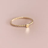 Twisted Ring *Full Moon gold plated
