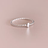 Twisted Ring *Half Moon Silber