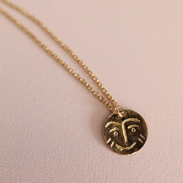 Necklace *Face gold plated