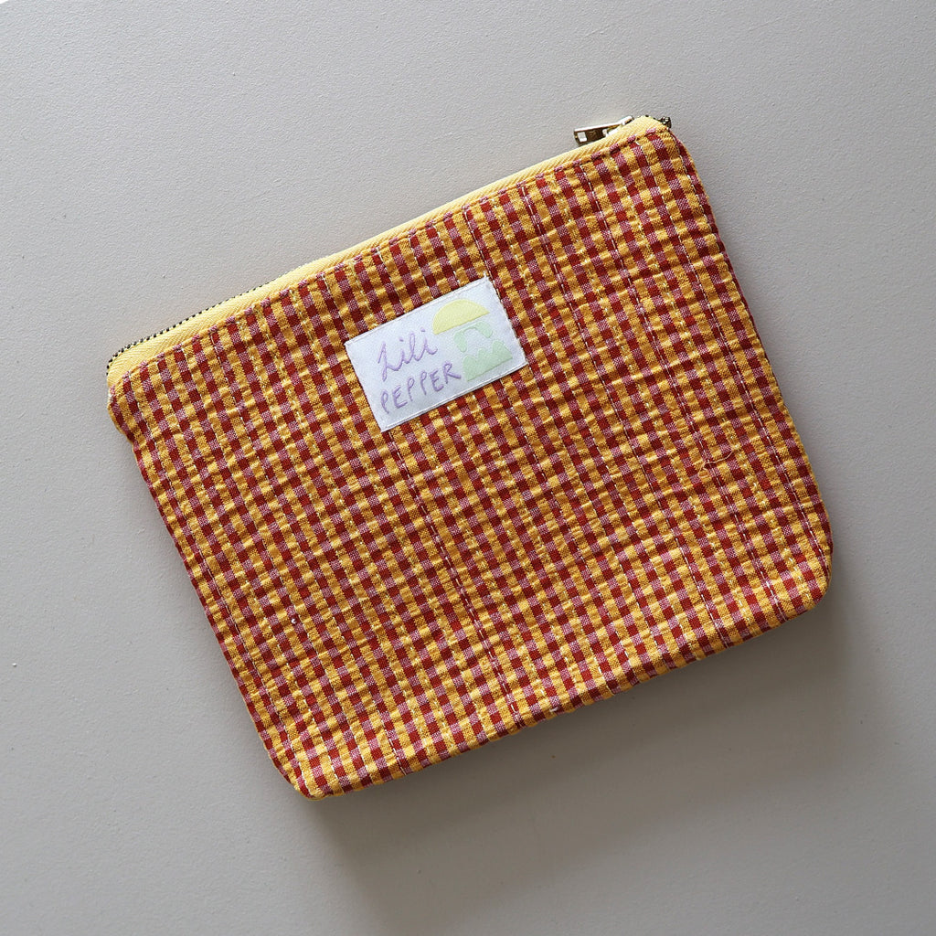 Quilted Pouch *Yellow Red