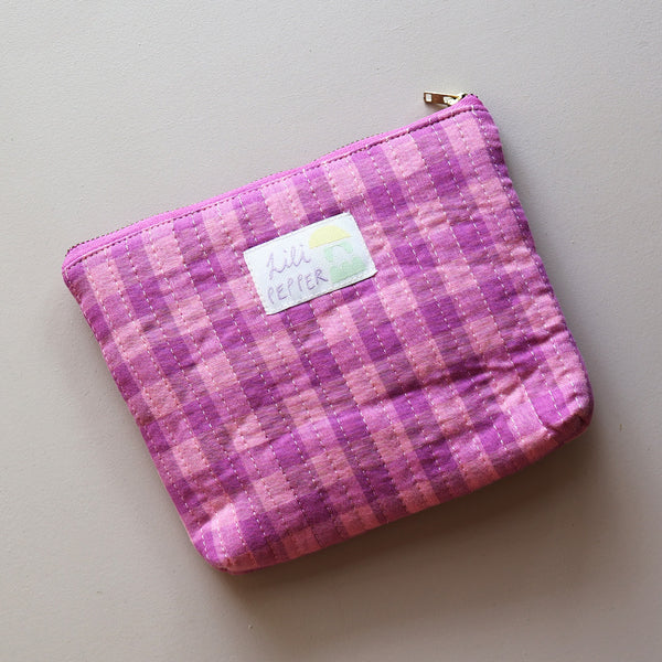 Quilted Pouch *Pink Purple
