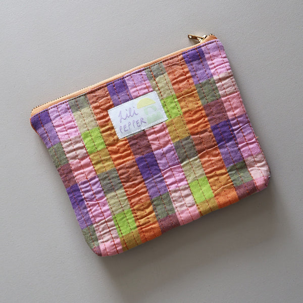 Quilted Pouch *Check Multi