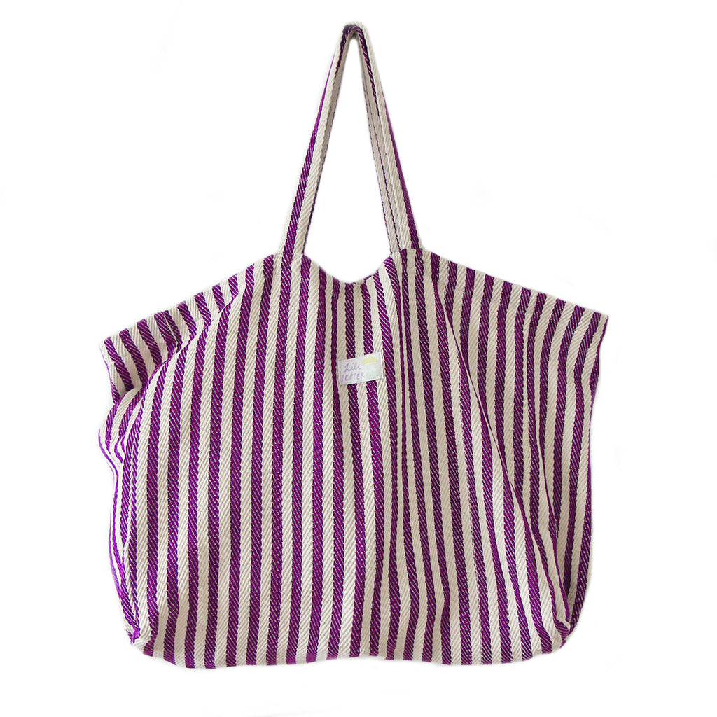 Cotton bag *Stripes Purple