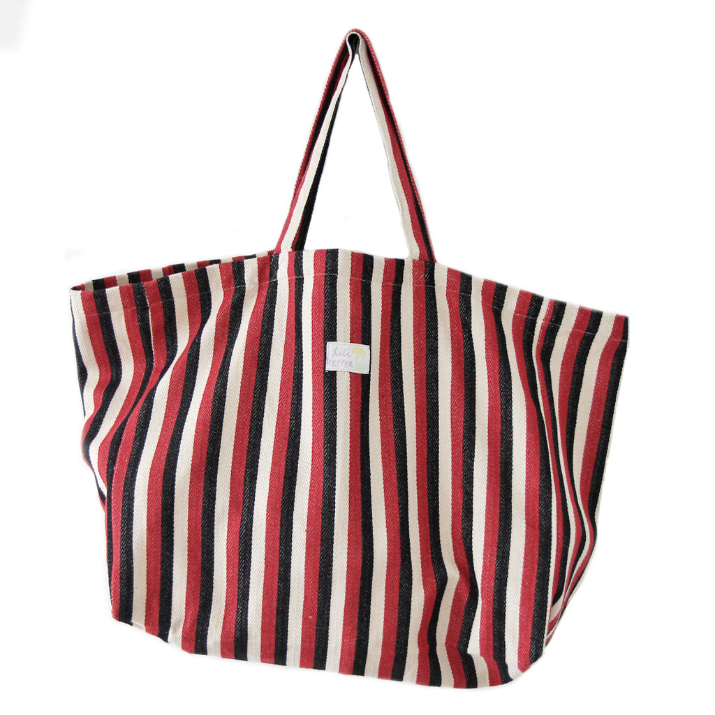 Cotton bag *Black Red Offwhite