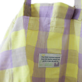 Cotton bag *Check Lemon Purple