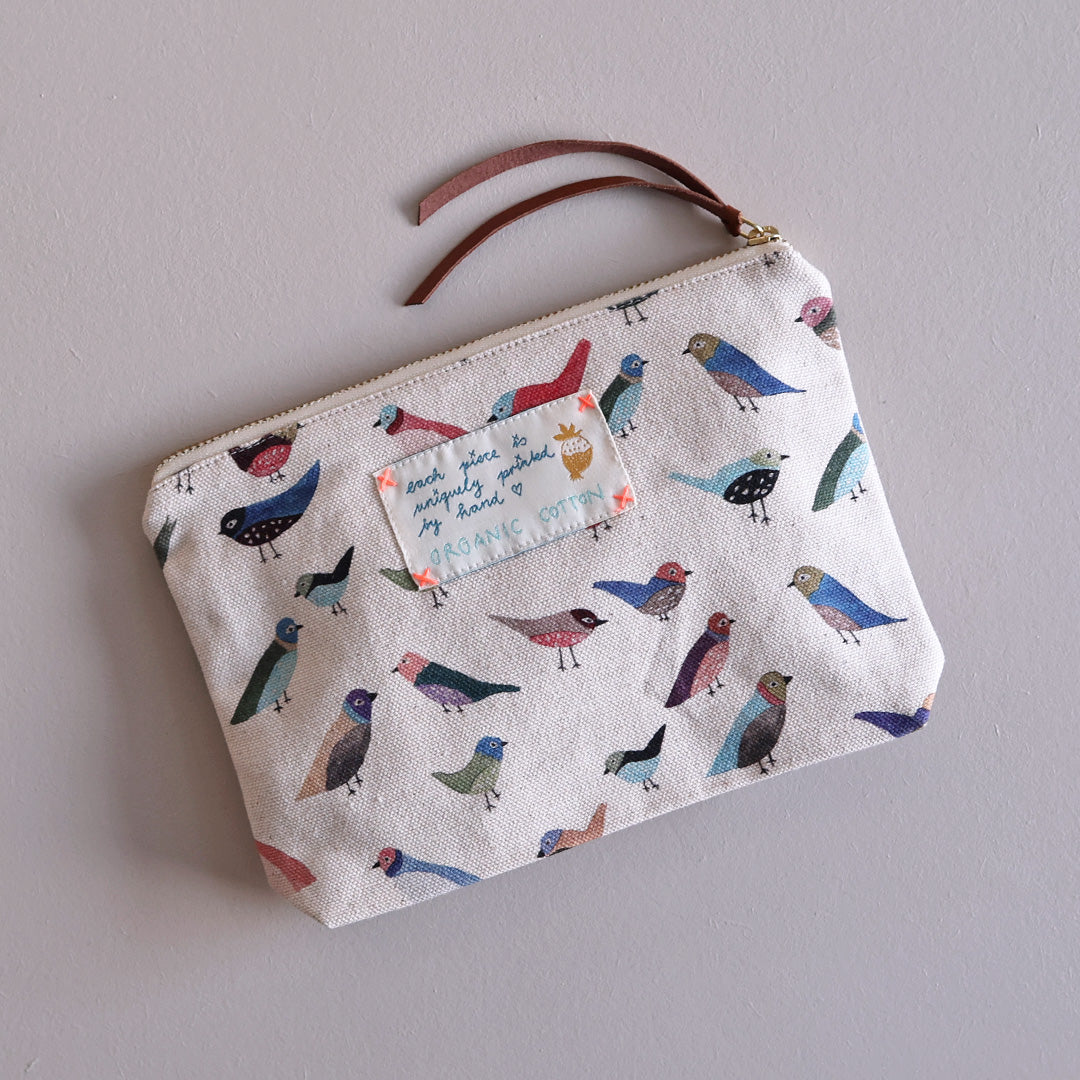 *Songbirds* Organic Cotton Pouch