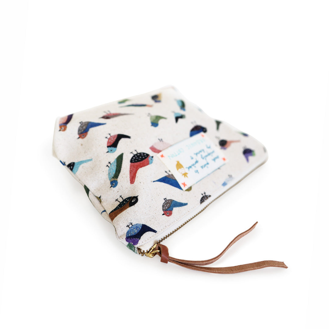 *Songbirds* Organic Cotton Pouch