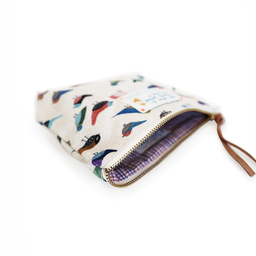 *Songbirds* Organic Cotton Pouch