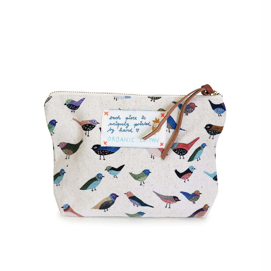 *Songbirds* Organic Cotton Pouch