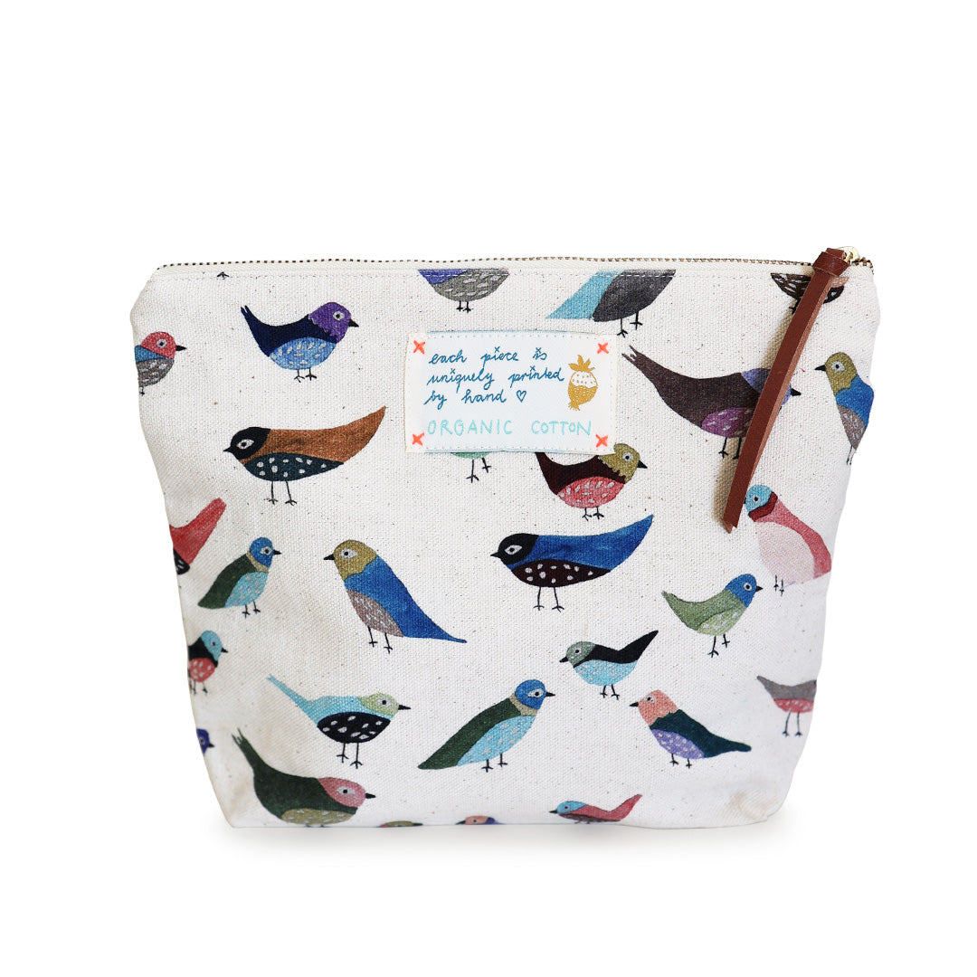 *Songbirds* Organic Cotton Pouch