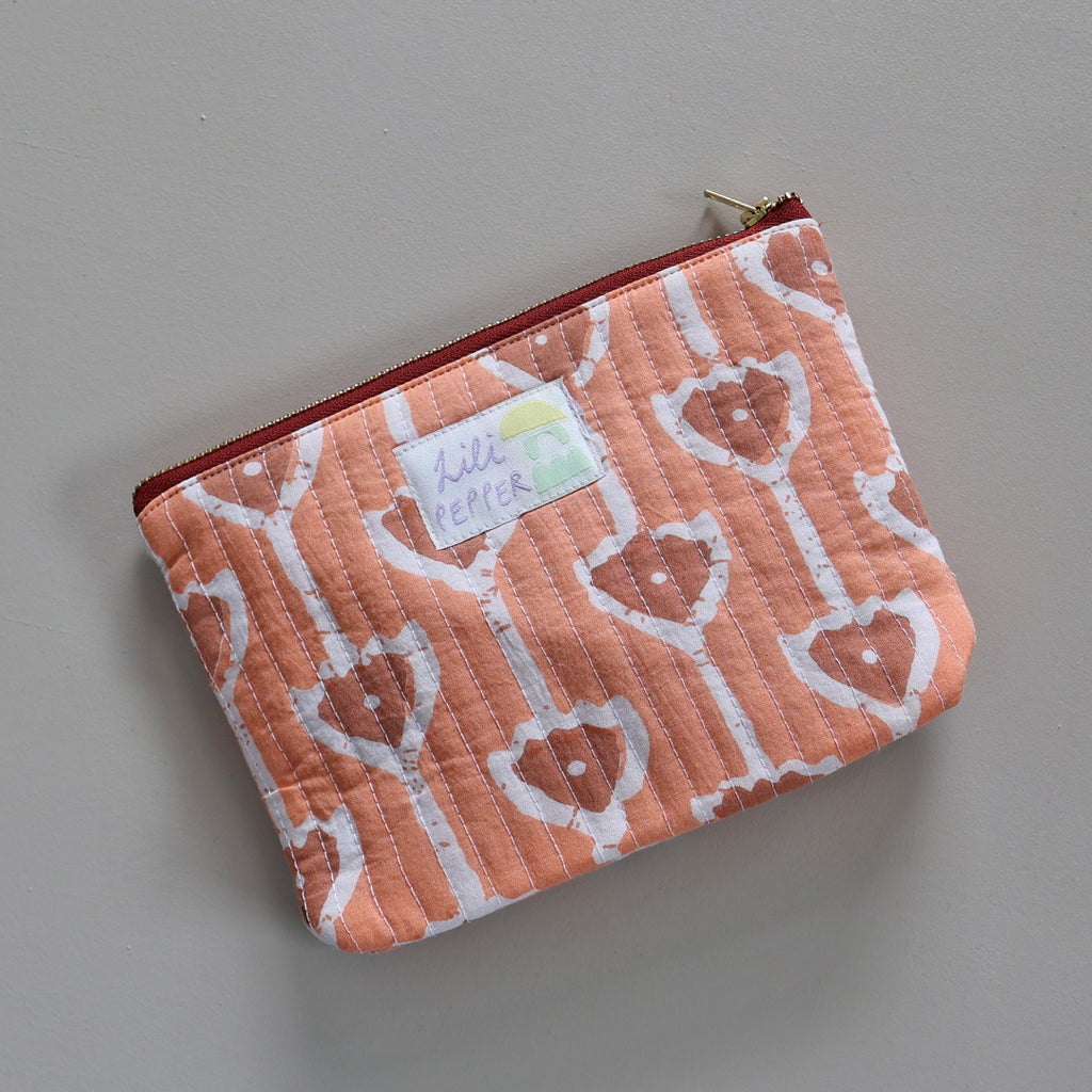 Quilted Pouch *Flower Print