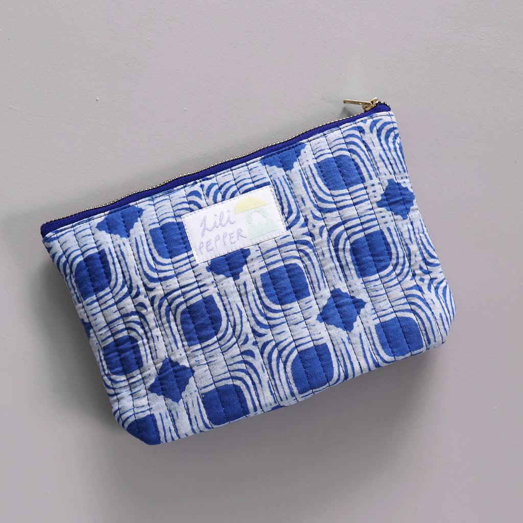 Quilted Pouch *Blue Print