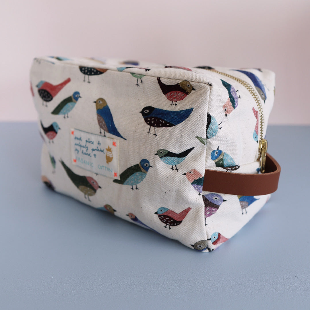 Organic Cotton Pouch *Songbirds