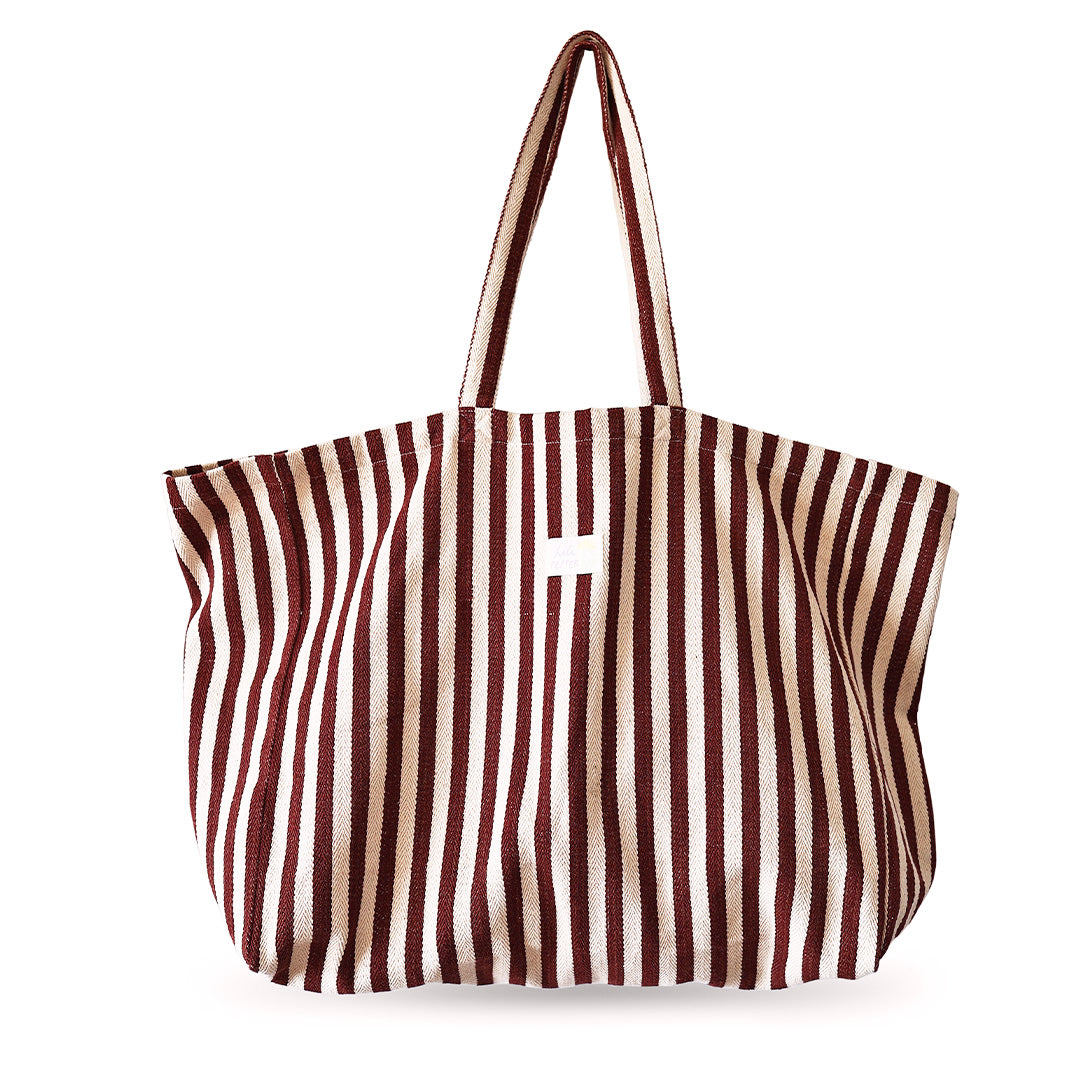 Baumwolltasche *Stripes Maroon