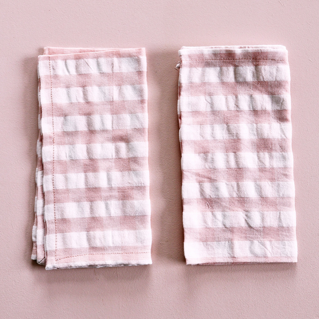 Serviette *Check Rose