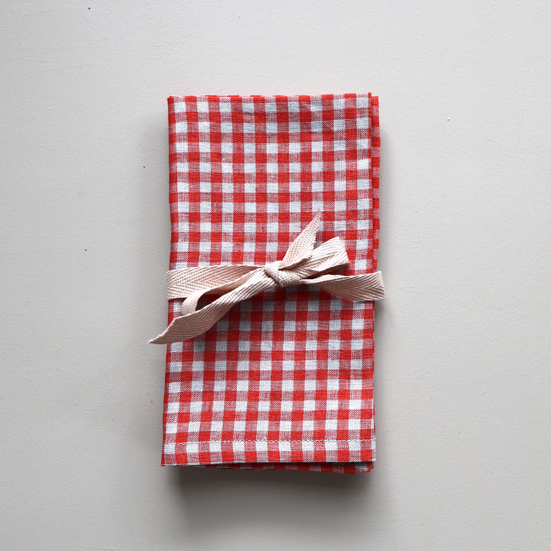 Serviette *Check Red Grey