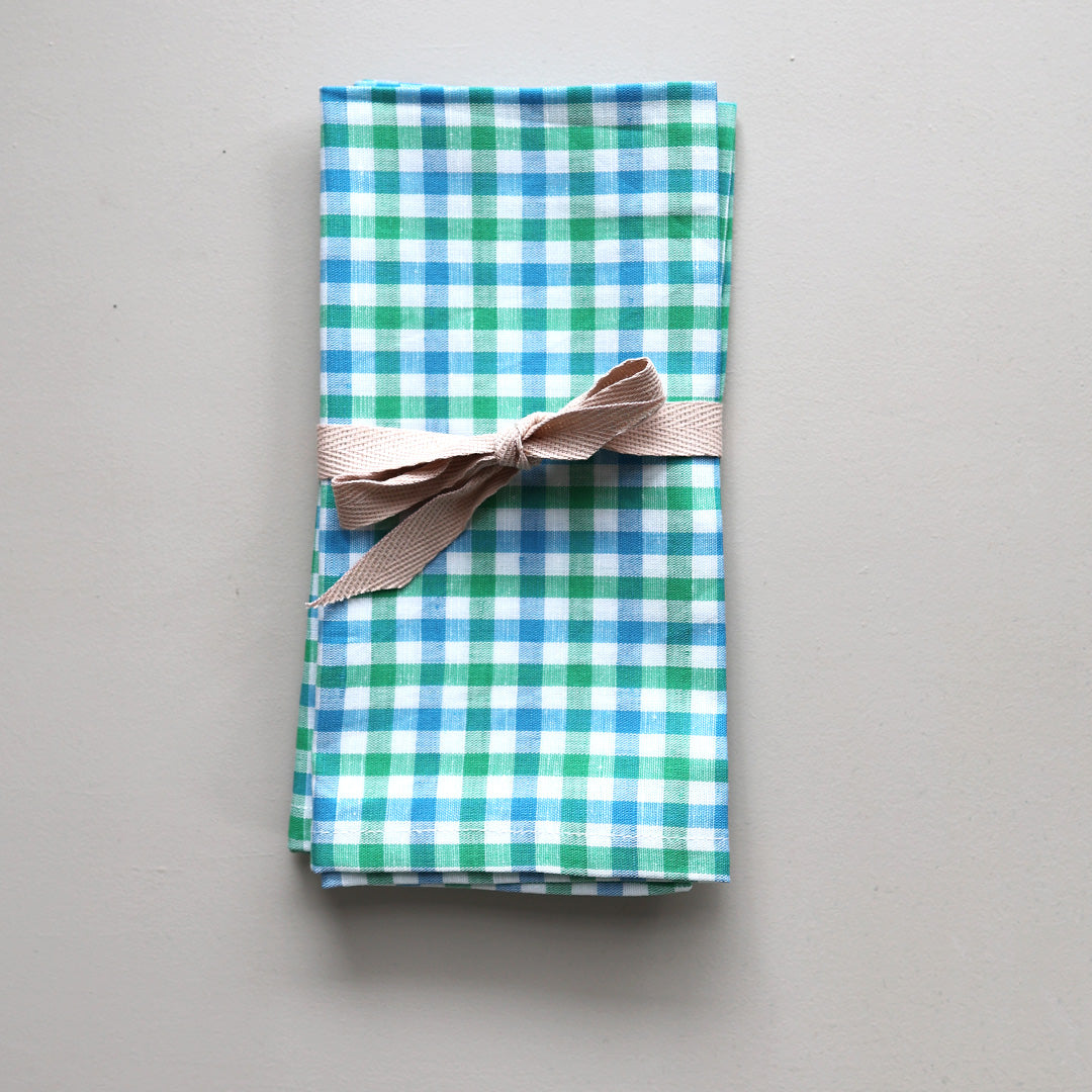 Serviette *Check Green Blue