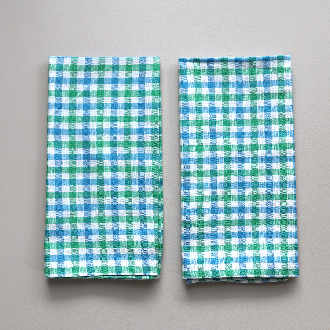 Serviette *Check Green Blue