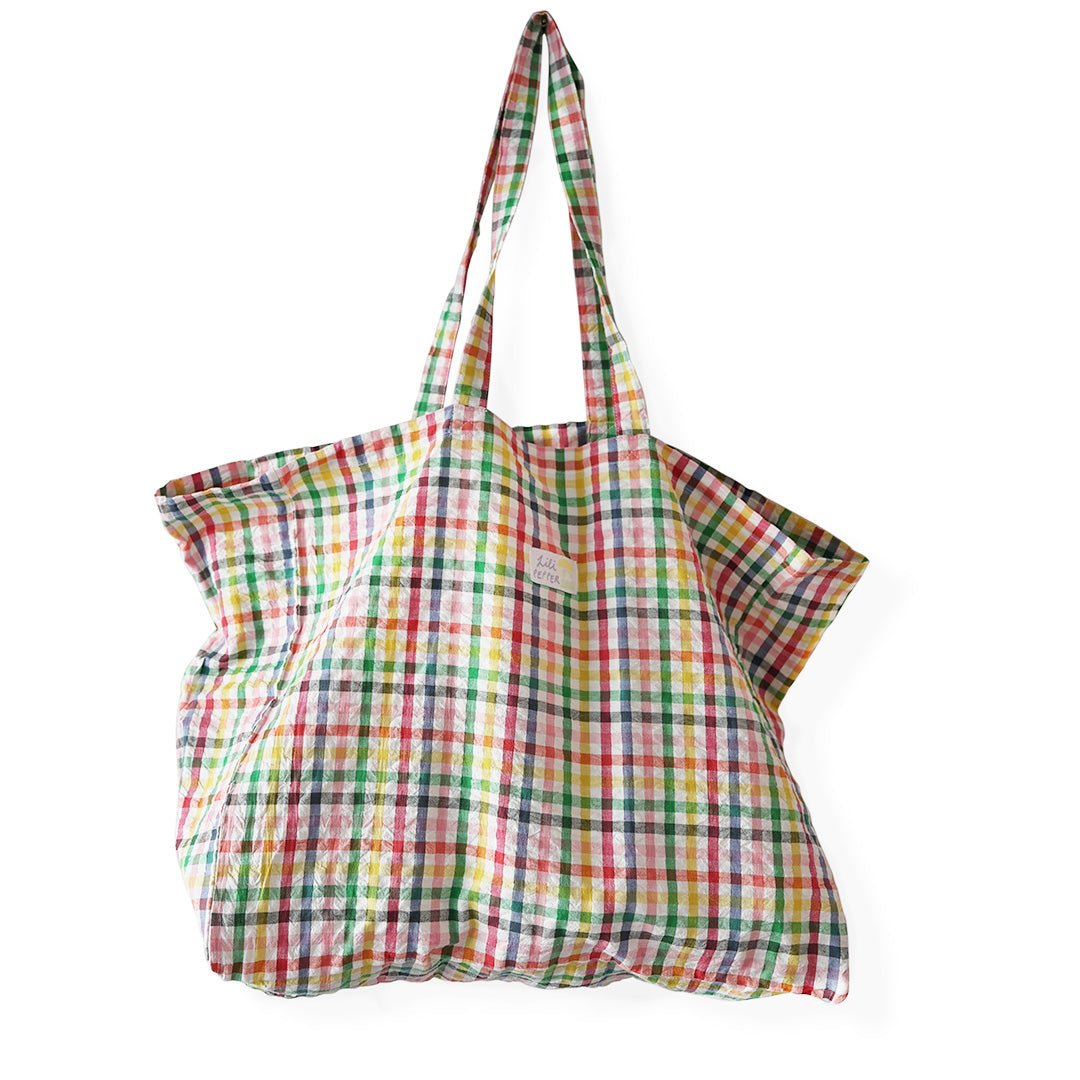 Cotton Bag *Check Rainbow