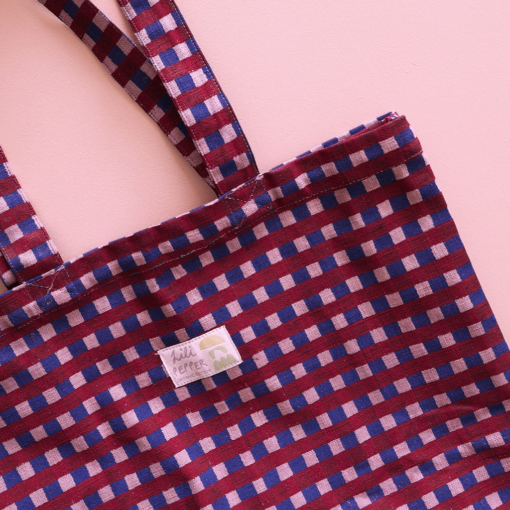 Handprinted tote bag *Check Irsina