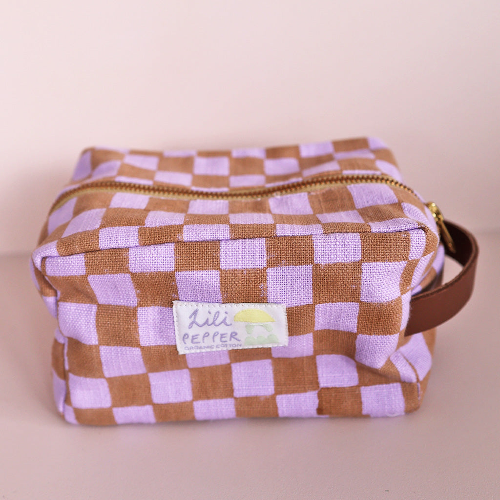 Blockprint Necessaire *Check Caramel