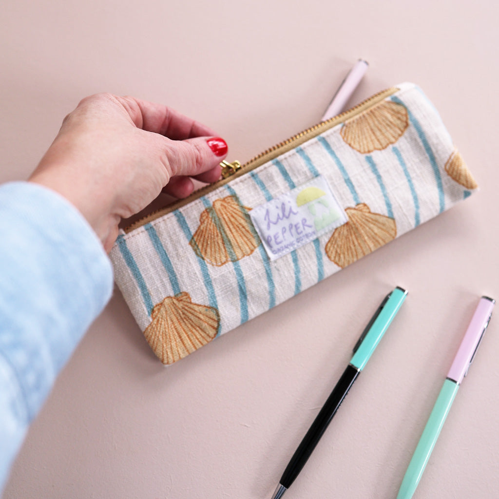Blockprint pencil pouch *Shell