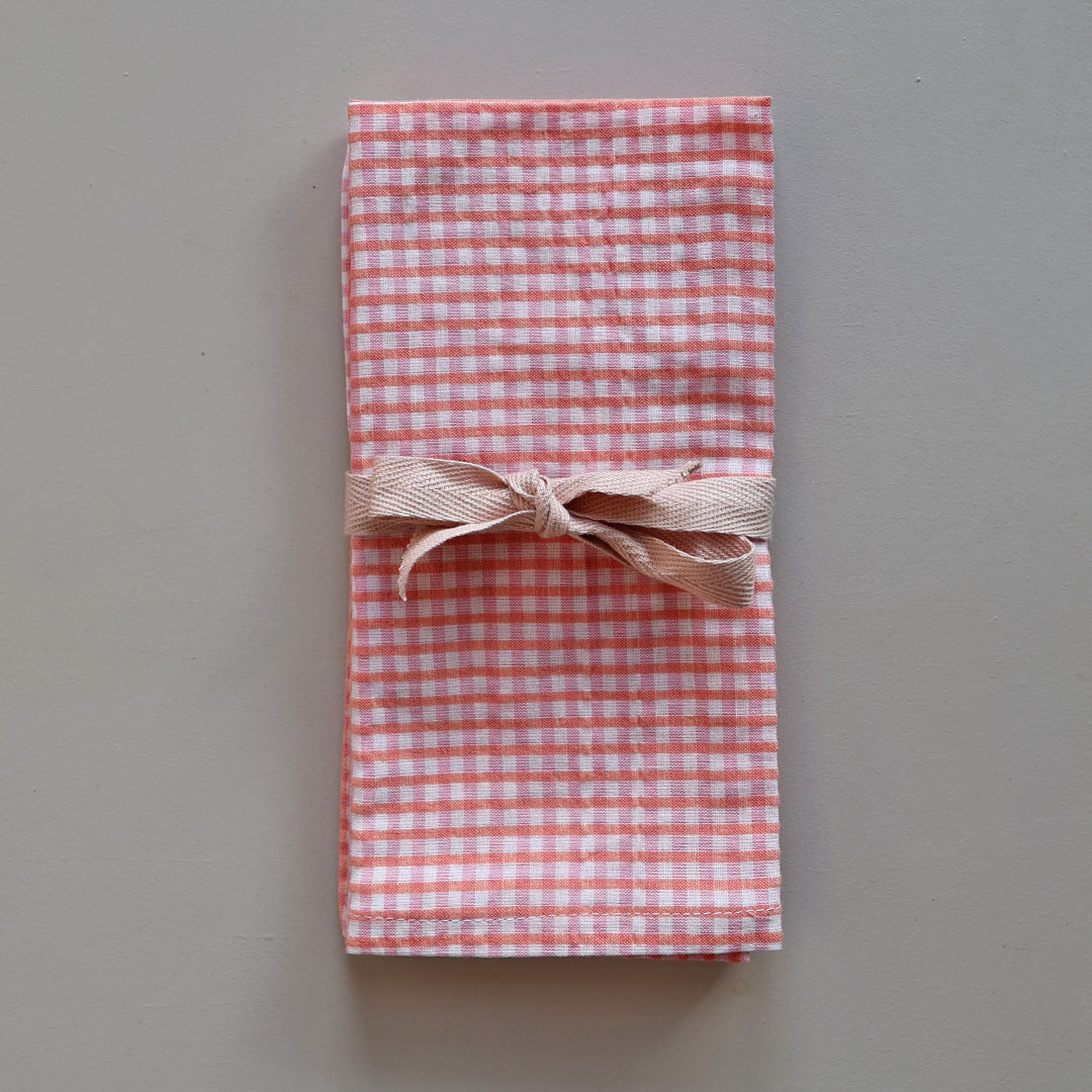 Serviette *Check Salmon Pink