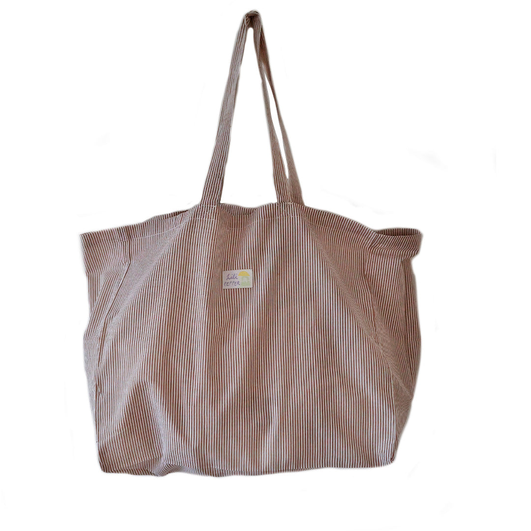 Cotton Bag *Stripe Brown