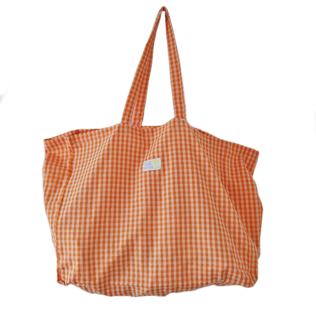 Baumwolltasche *Check Rose Orange