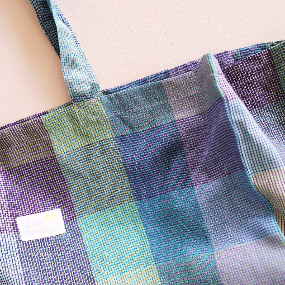 Cotton bag *Check Multi