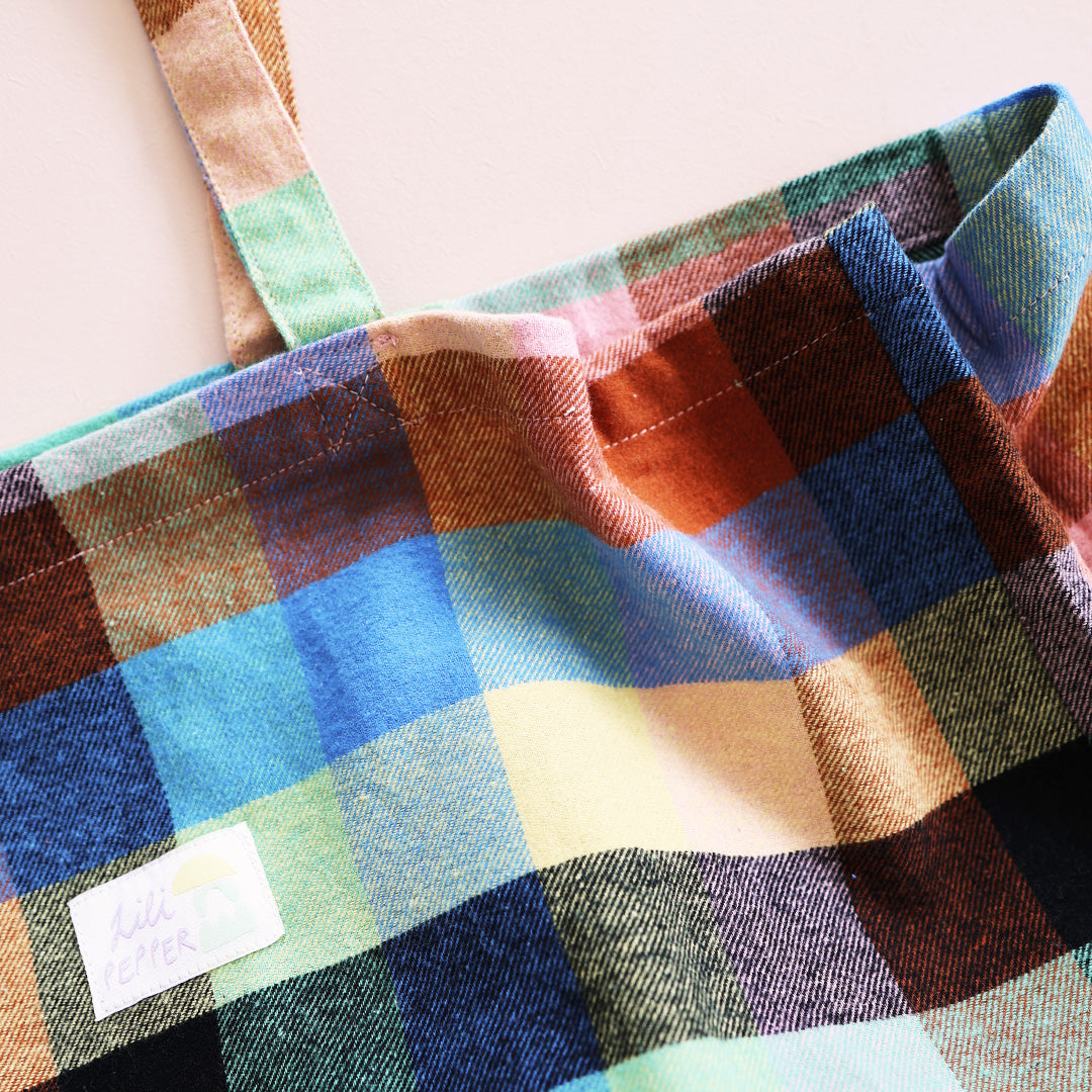 Cotton bag *Check Multi
