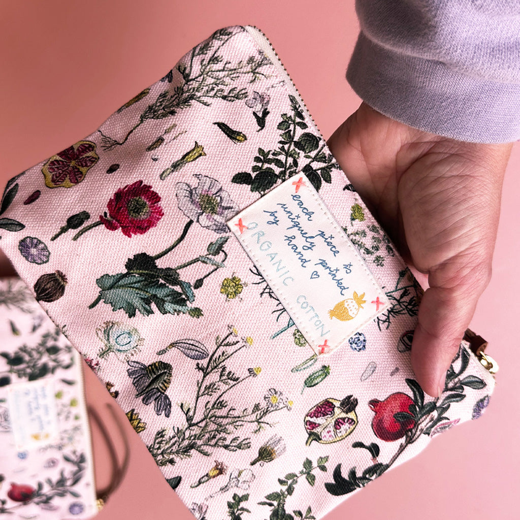 *Healing herbs Organic Cotton pouch