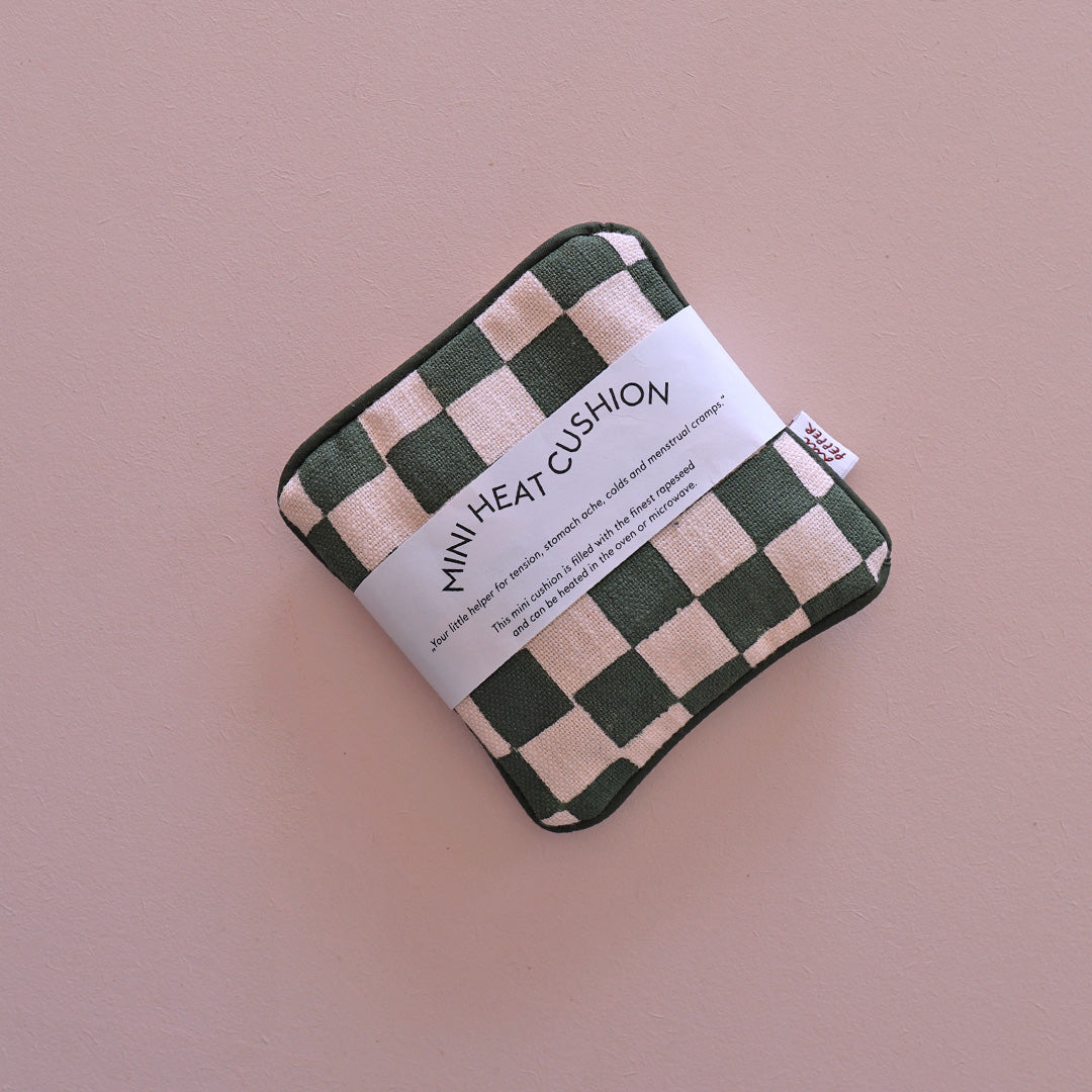 Mini heat pad *Check Rose Green