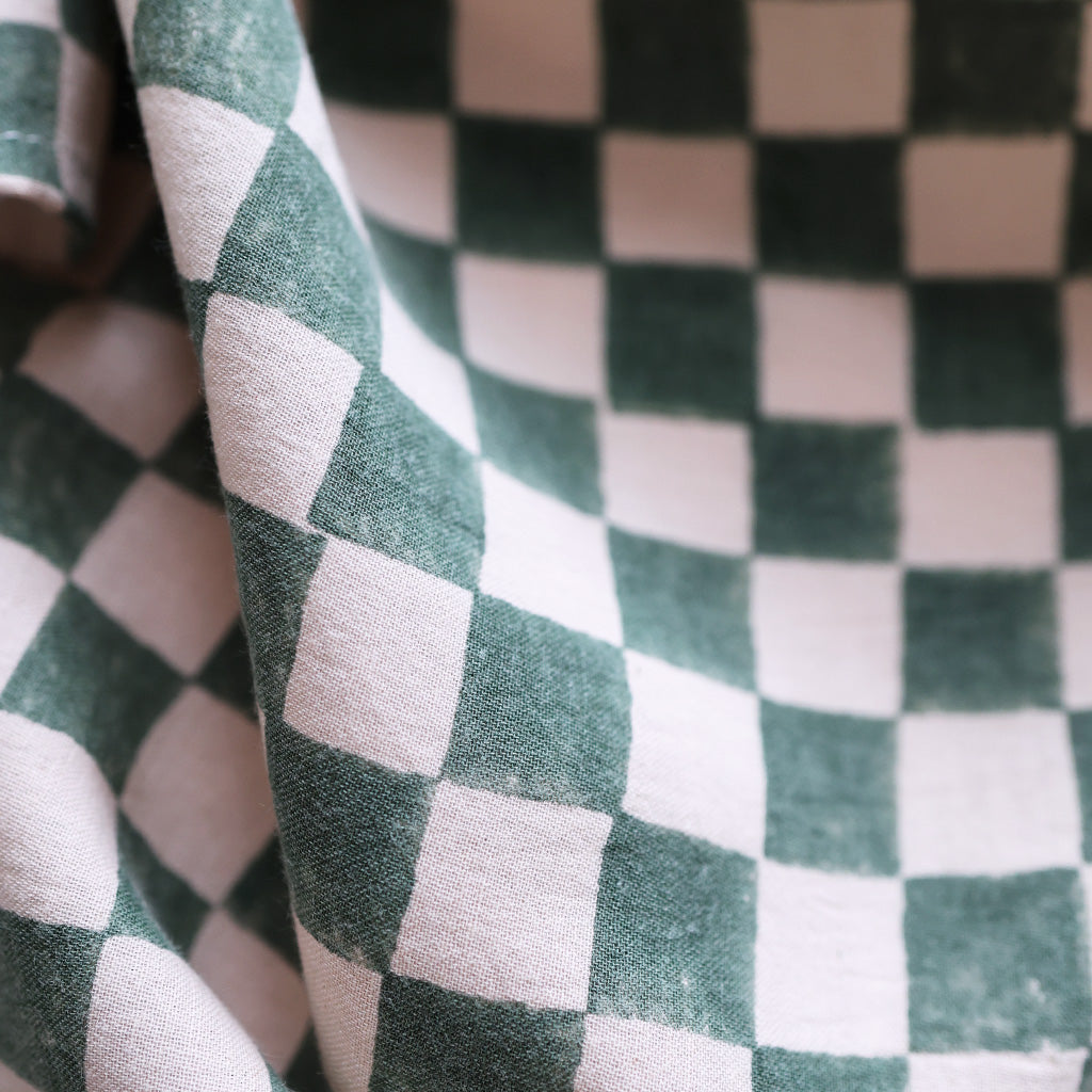 Mini Foulard *Check Rose Green