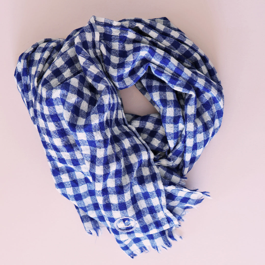 Wool Scarf *Check Midnight
