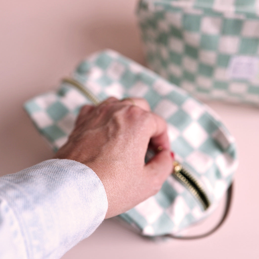 Blockprint Necessaire *Check Green