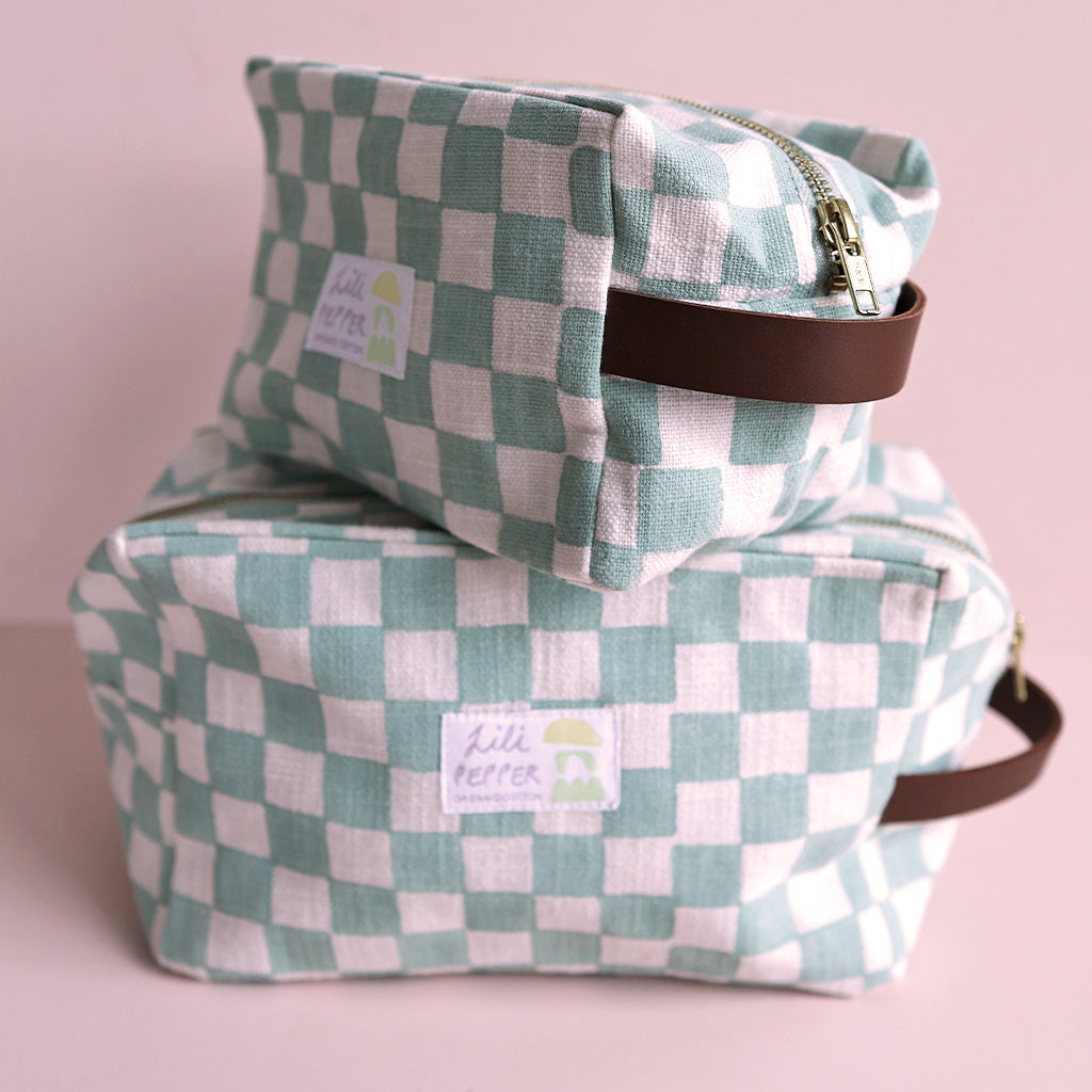 Blockprint Necessaire *Check Green