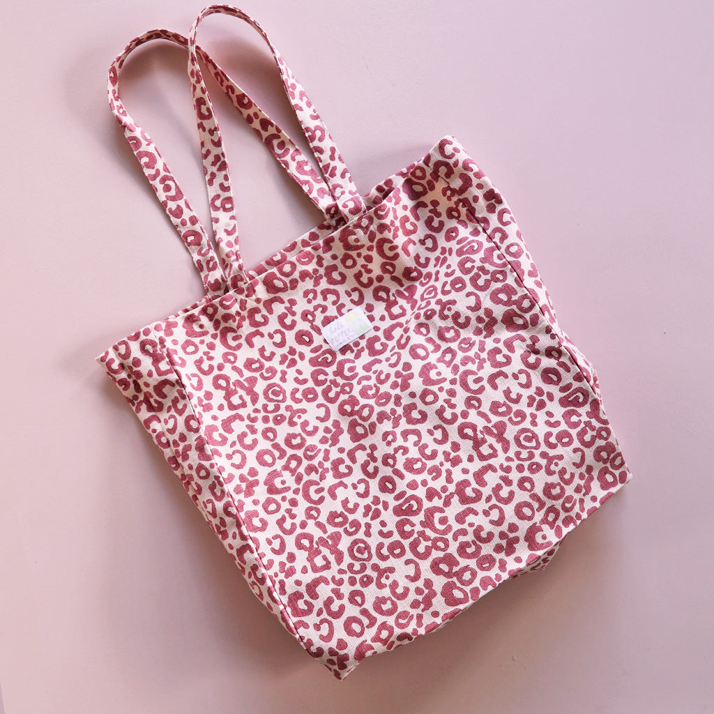 Handbedruckte Tote Bag *Leo Pink