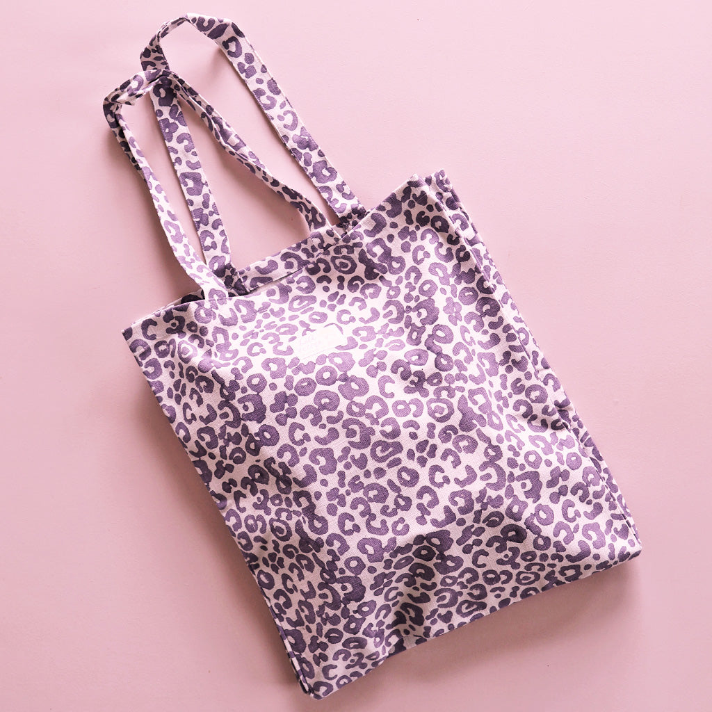 Handbedruckte Tote Bag *Leo Lavender