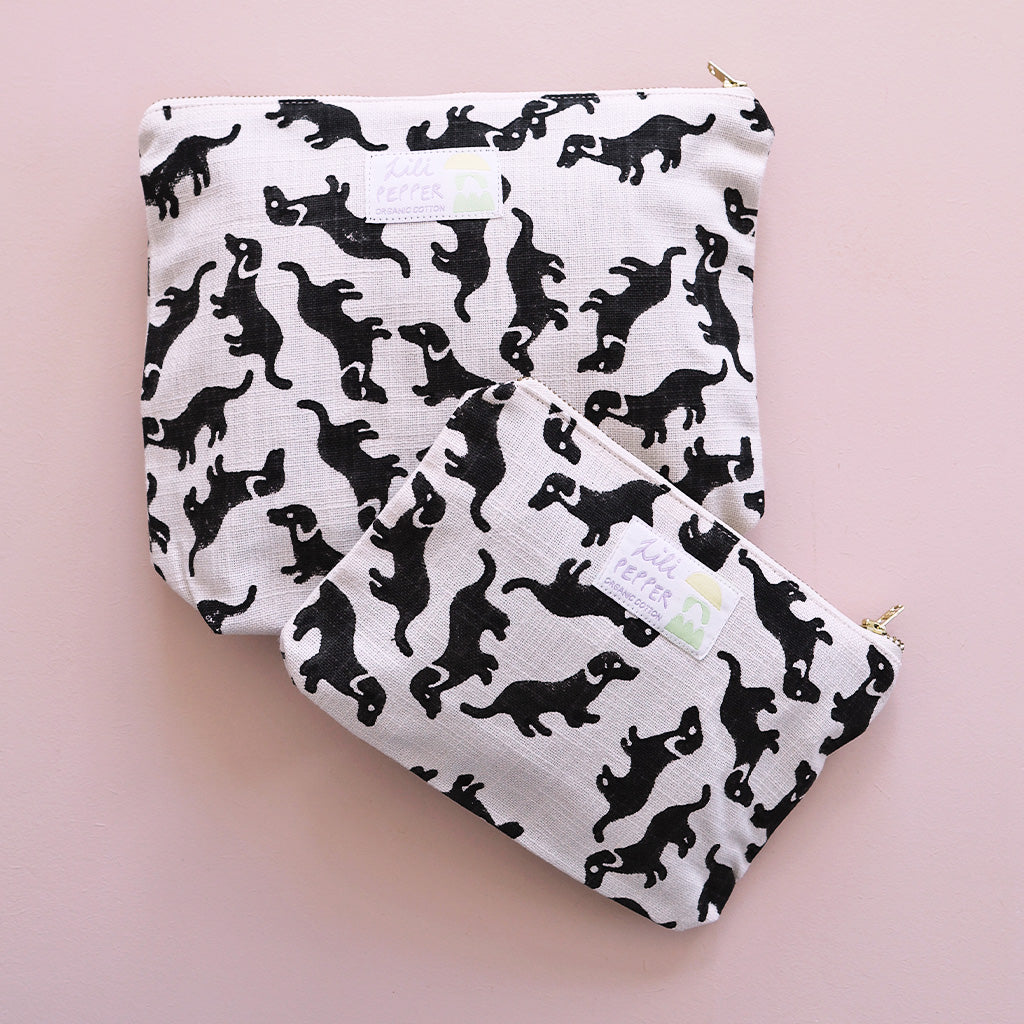 Block Print Pouch *Dachshund