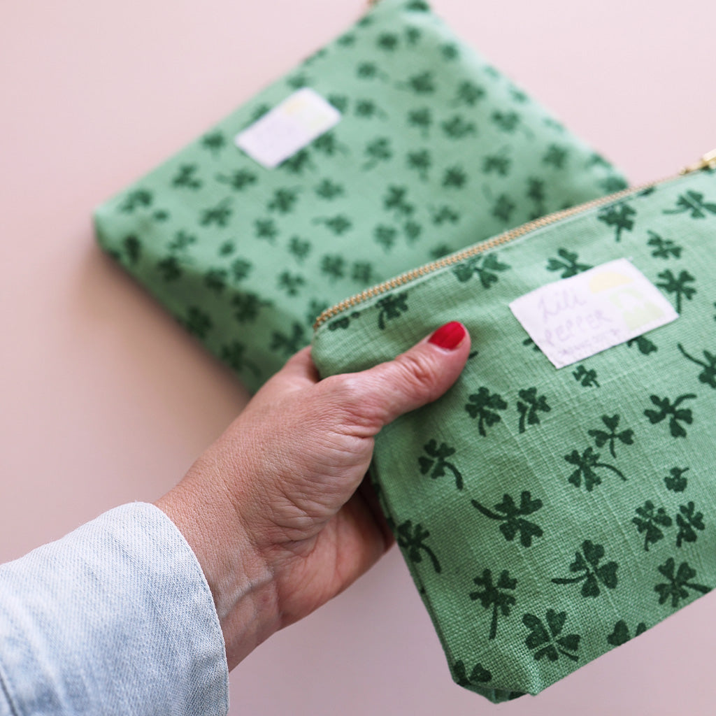 Blockprint Necessaire *Good Luck | Lili Pepper